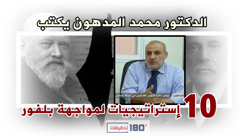الدكتور محمد المدهون يكتب: 10 إستراتيجيات لمواجهة بلفور (1)