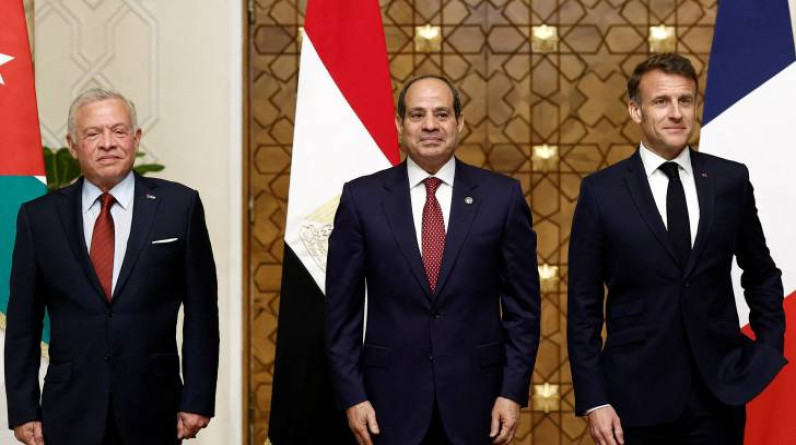 الرئاسة المصرية : السيسي وماكرون والملك عبد الله ناقشوا مع ترامب الأوضاع بغزة