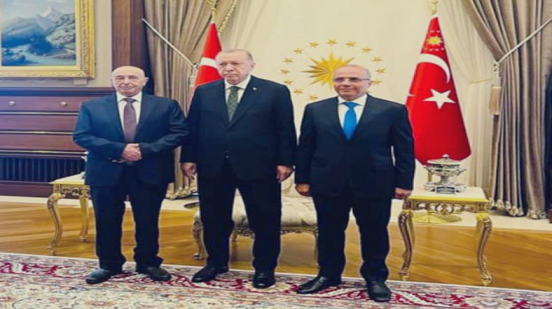 بحثا التطورات في ليبيا.. أردوغان يستقبل رئيس برلمان طبرق
