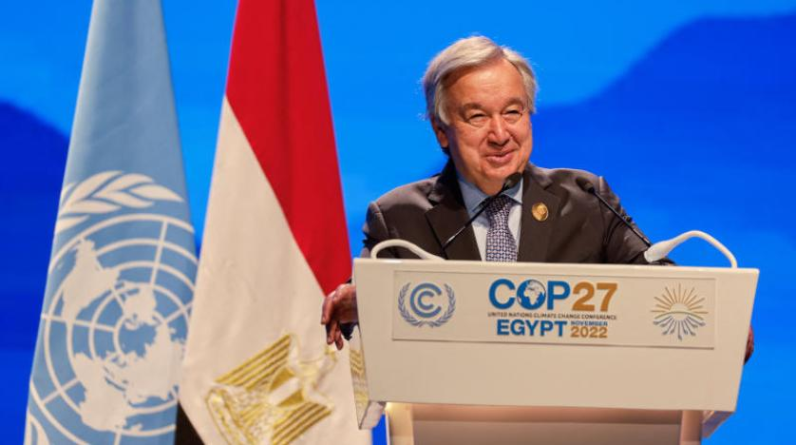 «كوب 27»: غوتيريش يضحك بعد استهلاله «بالخطاب الخطأ»